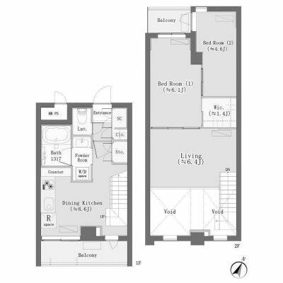 パークレジデンス三軒茶屋｜東京都世田谷区太子堂２丁目(賃貸マンション2LDK・4階・57.11㎡)の写真 その1