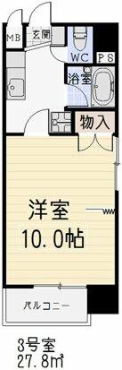 第２アイオーキャッスル 01003｜愛知県名古屋市北区平安１丁目(賃貸マンション1K・10階・27.80㎡)の写真 その2