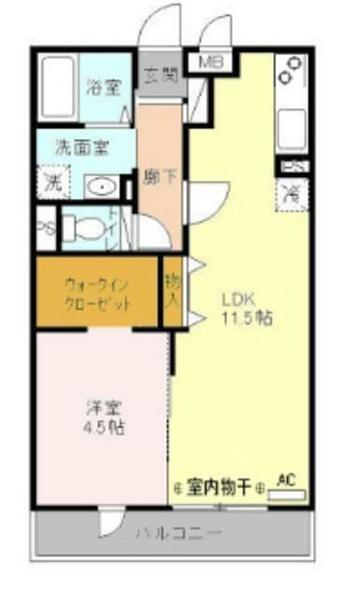 Ｂｌｏｓｓｏｍ　Ｇａｒｄｅｎ　Ⅱ｜神奈川県相模原市南区東林間２丁目(賃貸アパート1LDK・3階・41.29㎡)の写真 その2