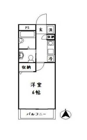 東京都新宿区北新宿２丁目(賃貸マンション1K・4階・20.37㎡)の写真 その2