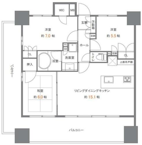 同じ建物の物件間取り写真 - ID:214054496889