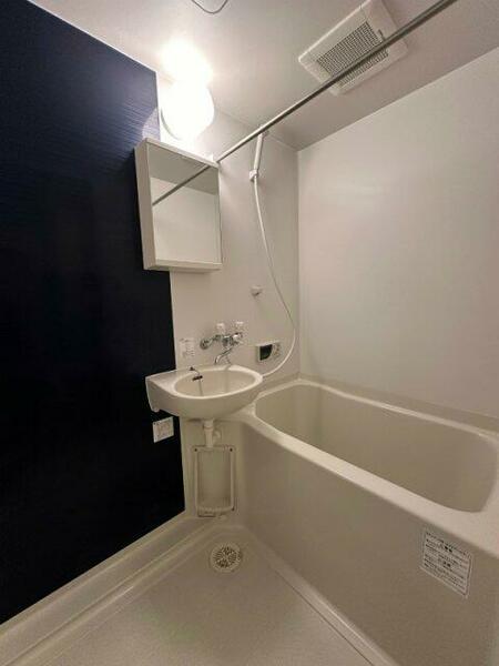 画像7:バスルームは洗面台付きの2点ユニットです♪いつでもぽかぽかお風呂に入れる追焚機能付き☆お風呂に浸かっ