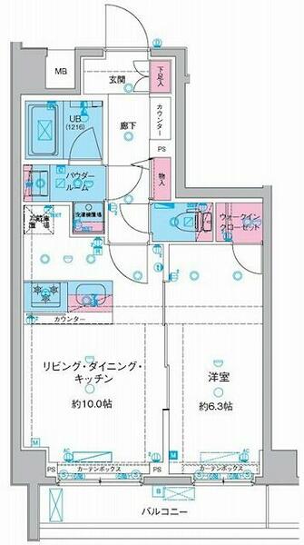 ＧＥＮＯＶＩＡ西馬込ＩＩＩ 201｜東京都大田区仲池上２丁目(賃貸マンション1LDK・2階・40.80㎡)の写真 その2