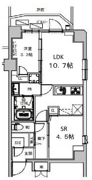 エスレジデンス瑞江（Ｓ－ＲＥＳＩＤＥＮＣＥ瑞江） 701｜東京都江戸川区瑞江２丁目(賃貸マンション1SLDK・7階・43.40㎡)の写真 その2