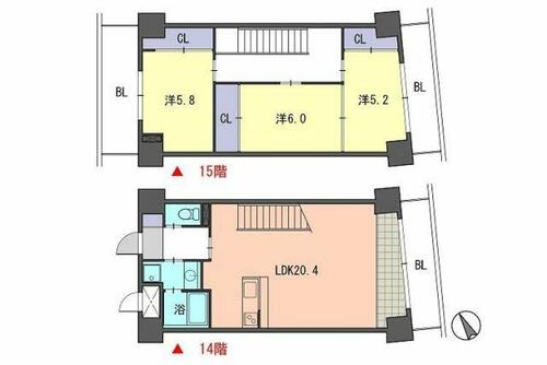 同じ建物の物件間取り写真 - ID:240028297269