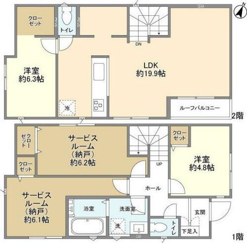 同じ建物の物件間取り写真 - ID:214054500644