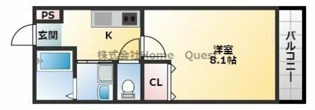 ベルドミール末広七番館 103｜大阪府八尾市末広町４丁目(賃貸アパート1K・1階・27.20㎡)の写真 その2