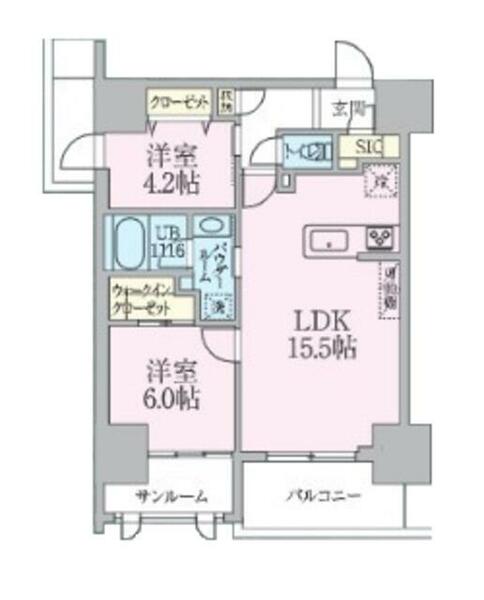 ＬＡ　ＭＡＩＳＯＮ　ＤＵ　ＲＡＩＳＩＮ｜埼玉県新座市野火止５丁目(賃貸マンション2LDK・4階・64.68㎡)の写真 その2