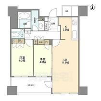 クラッシィタワー淀屋橋  ｜ 大阪府大阪市中央区淡路町３丁目（賃貸マンション2LDK・25階・61.96㎡） その2