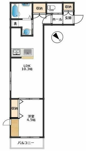 メゾン　エスポワール｜東京都板橋区小豆沢１丁目(賃貸マンション1LDK・1階・37.64㎡)の写真 その2