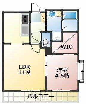 熊本県熊本市西区蓮台寺１丁目(賃貸マンション1LDK・6階・36.60㎡)の写真 その2