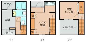 杢の長屋  ｜ 福岡県福岡市博多区堅粕４丁目（賃貸アパート1LDK・1階・53.21㎡） その2