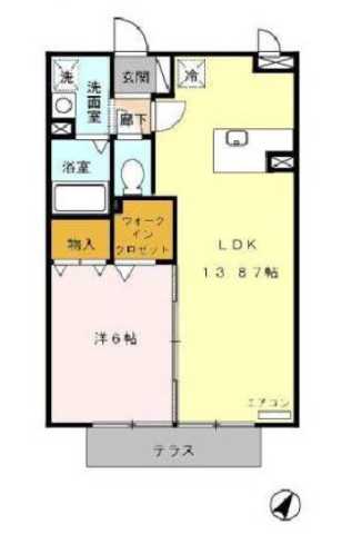 千葉県市川市新井３丁目(賃貸アパート1LDK・2階・45.04㎡)の写真 その2