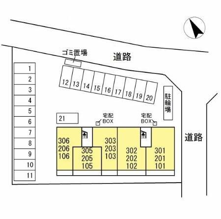 アンベル徳山 106｜山口県周南市住吉町(賃貸アパート1LDK・1階・42.93㎡)の写真 その3