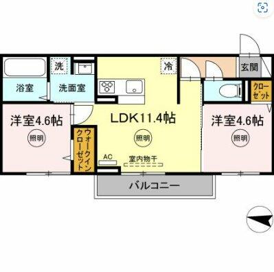 同じ建物の物件間取り写真 - ID:240027440035