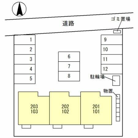 ｖｉｖｅｒｅ（ヴィヴェーレ） 103｜福井県福井市石盛３丁目(賃貸アパート2LDK・1階・52.84㎡)の写真 その3