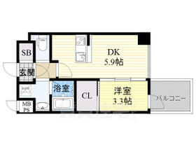 ＨＳ梅田ＥＡＳＴ  ｜ 大阪府大阪市北区西天満５丁目（賃貸マンション1DK・11階・29.31㎡） その2