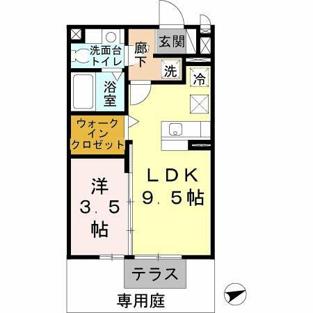 ローズガーデン 105｜兵庫県西脇市和田町(賃貸アパート1LDK・1階・33.39㎡)の写真 その2