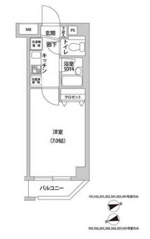 ラクラス荻窪 306｜東京都杉並区天沼１丁目(賃貸マンション1K・3階・20.86㎡)の写真 その2