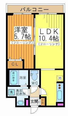 東京都世田谷区経堂５丁目(賃貸マンション1LDK・1階・37.36㎡)の写真 その2