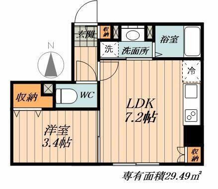 ＷＥＬＬ　ＣＯＵＲＴ　ＮＡＫＡＭＵＲＡ｜愛知県名古屋市中村区藤江町２丁目(賃貸マンション1LDK・2階・28.53㎡)の写真 その2