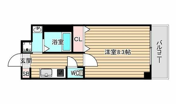 Ｃｉｏｎ西九条｜大阪府大阪市此花区梅香１丁目(賃貸マンション1K・2階・25.60㎡)の写真 その2