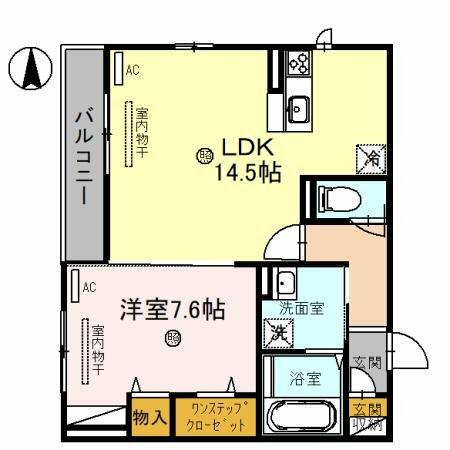 和歌山県和歌山市塩屋４丁目(賃貸アパート1LDK・3階・52.44㎡)の写真 その2