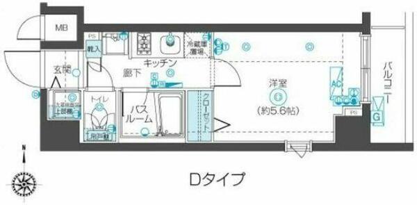 フェニックス武蔵関クアトロ 606｜東京都練馬区関町北１丁目(賃貸マンション1K・6階・20.48㎡)の写真 その2