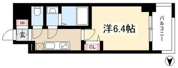 ファステート東別院シュプール 703｜愛知県名古屋市昭和区福江１丁目(賃貸マンション1K・7階・22.23㎡)の写真 その2