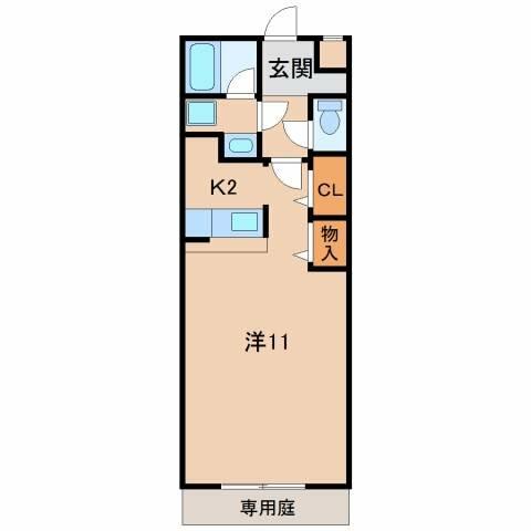 和歌山県和歌山市秋月(賃貸アパート1R・1階・31.50㎡)の写真 その2