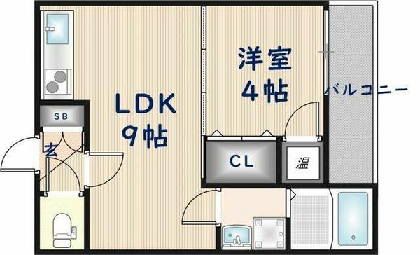 Ｆ　ａｓｅｃｉａ　Ｌｕｉｓ｜大阪府東大阪市若江本町１丁目(賃貸アパート1LDK・3階・30.14㎡)の写真 その2