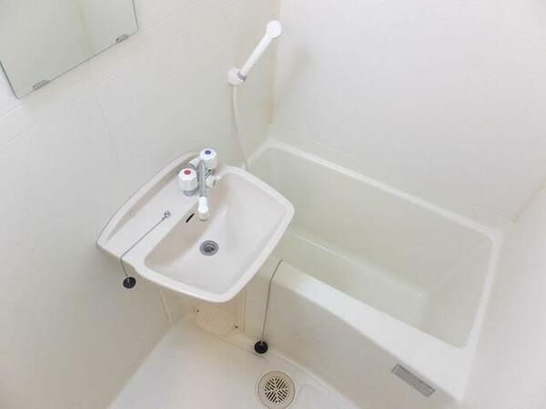 画像6:白を基調としたシンプルな浴室です。