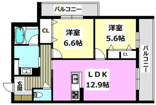 同じ建物の物件間取り写真 - ID:227080596819