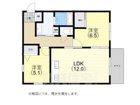 兵庫県神戸市垂水区福田１丁目（賃貸アパート2LDK・1階・55.25㎡） その2