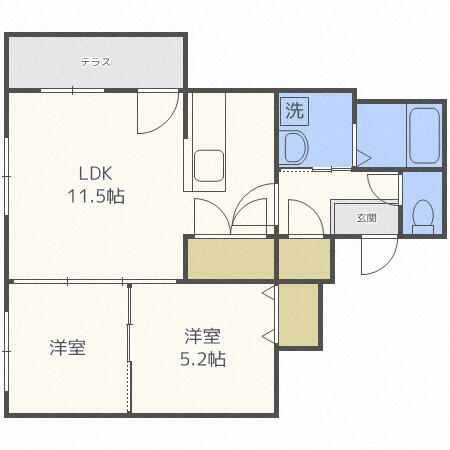 同じ建物の物件間取り写真 - ID:201022684223