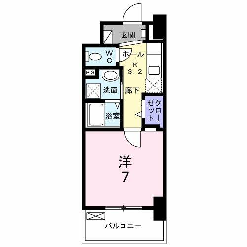 メルベージュ岸 203｜大阪府泉佐野市上町２丁目(賃貸マンション1K・2階・27.38㎡)の写真 その2