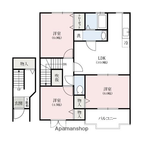 同じ建物の物件間取り写真 - ID:210002648462