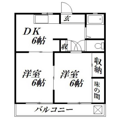 静岡県浜松市中央区入野町(賃貸アパート2DK・2階・40.50㎡)の写真 その2