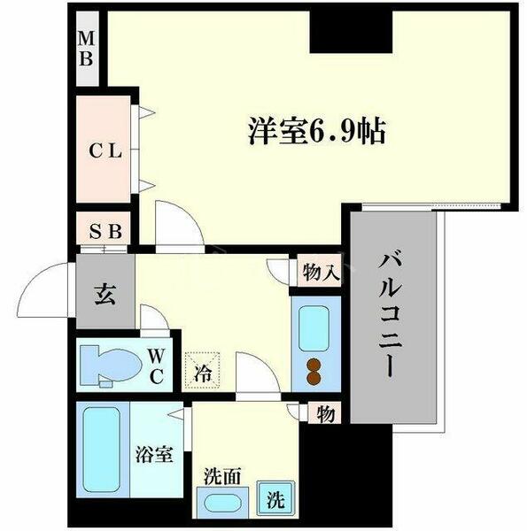 ラグゼ本町 1005｜大阪府大阪市中央区北久宝寺町１丁目(賃貸マンション1K・10階・24.09㎡)の写真 その2