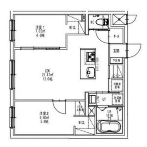 同じ建物の物件間取り写真 - ID:201022702248