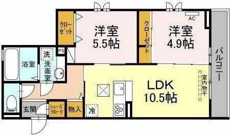 同じ建物の物件間取り写真 - ID:214051442286