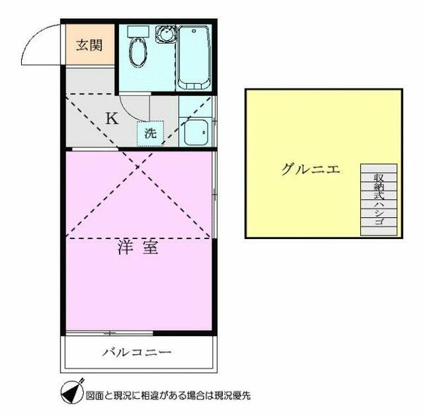 ＪＮハイツ 201｜埼玉県朝霞市三原２丁目(賃貸アパート1K・2階・20.00㎡)の写真 その2