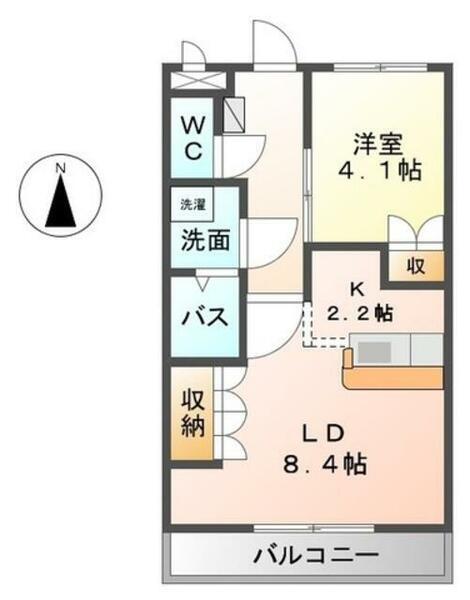 ＳＵＮ　　ＰＡＴＩＯ　Ⅲ｜和歌山県和歌山市布施屋(賃貸アパート1LDK・2階・36.00㎡)の写真 その2