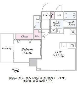 ＵＲＢＡＮＬＩＮＫ護国寺 615｜東京都文京区関口３丁目(賃貸マンション1LDK・6階・38.17㎡)の写真 その2