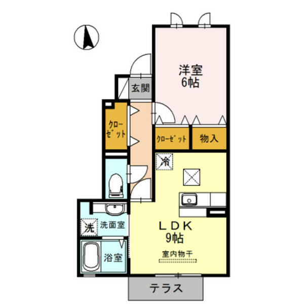 Ｄ－ｒｏｏｍシルクマムＡ｜和歌山県和歌山市布引(賃貸アパート1LDK・1階・40.53㎡)の写真 その2