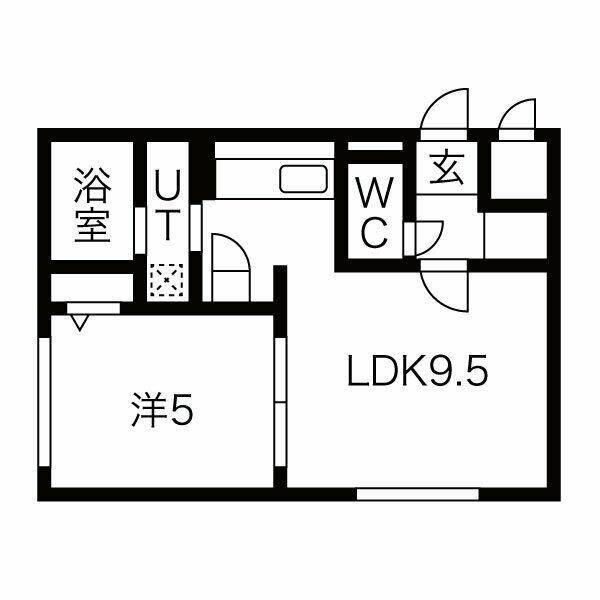 北海道札幌市豊平区平岸四条５丁目(賃貸マンション1LDK・3階・32.17㎡)の写真 その2