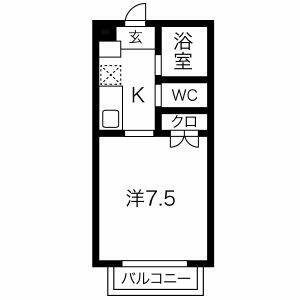 シンシア緑 3C｜愛知県一宮市緑３丁目(賃貸アパート1K・3階・21.00㎡)の写真 その2