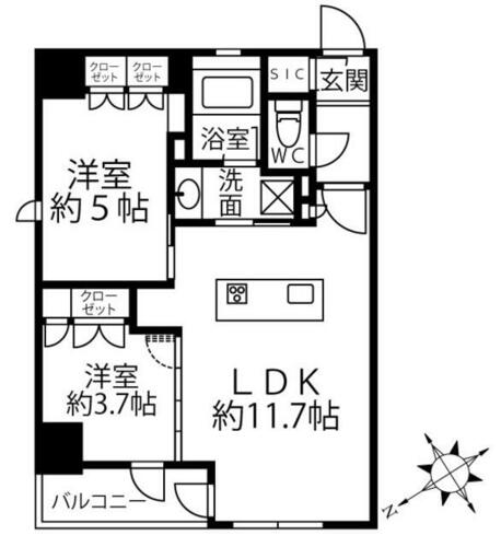 同じ建物の物件間取り写真 - ID:213103710090