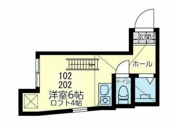 ユスターシュ 202｜神奈川県横浜市神奈川区六角橋２丁目(賃貸アパート1R・2階・11.77㎡)の写真 その2