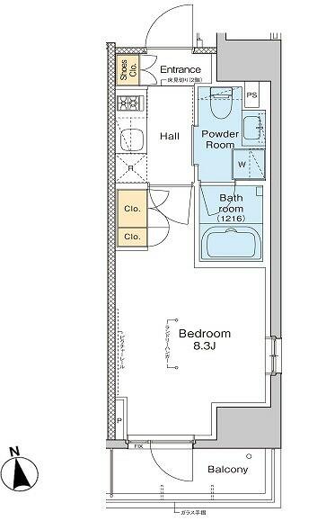 プラウドフラット木場Ⅱ 205｜東京都江東区木場５丁目(賃貸マンション1K・2階・25.69㎡)の写真 その2